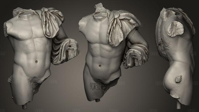 Dionysus torso stl model for CNC